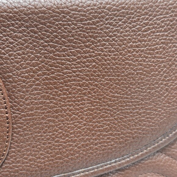 Yves Saint Laurent YSL Brown Wave Leather Clutch - Picture 13 of 13